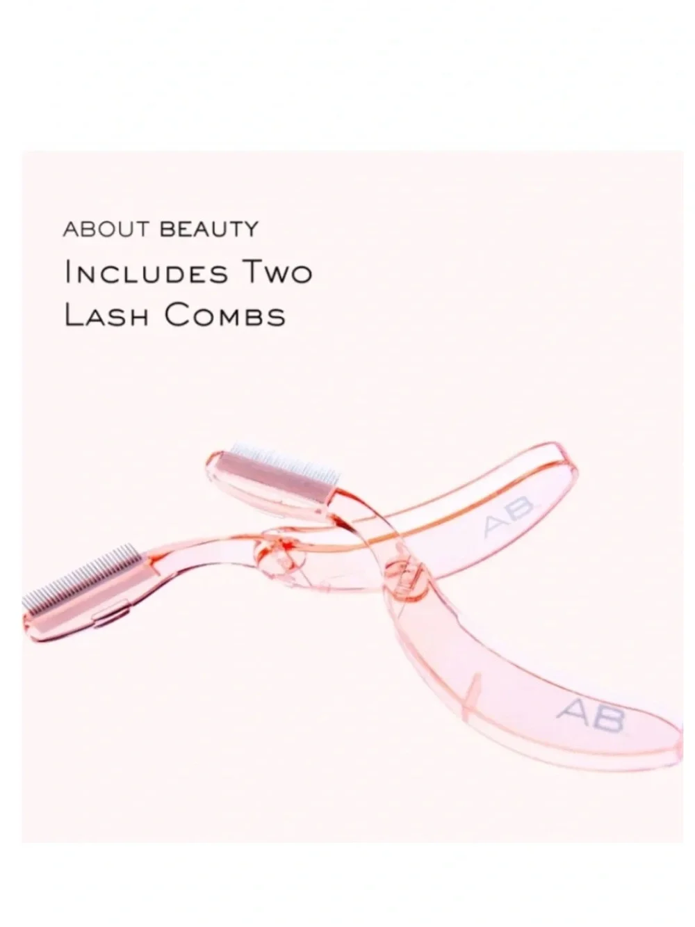 NEW About Beauty Lash Lover Folding Eyelash Comb, 2-count